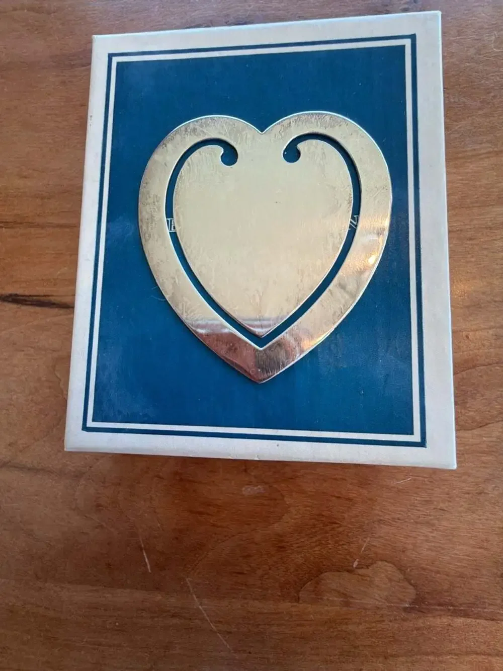 Reed & Barton Silver Plated Heart Page Marker Bookmark in Original Box